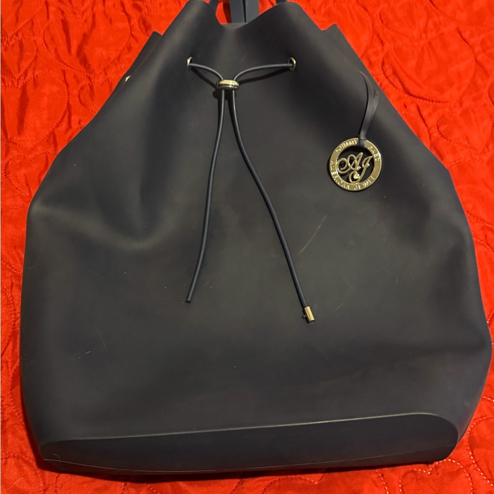 American Jewel Navy Blue Drawstring Jelly Bag